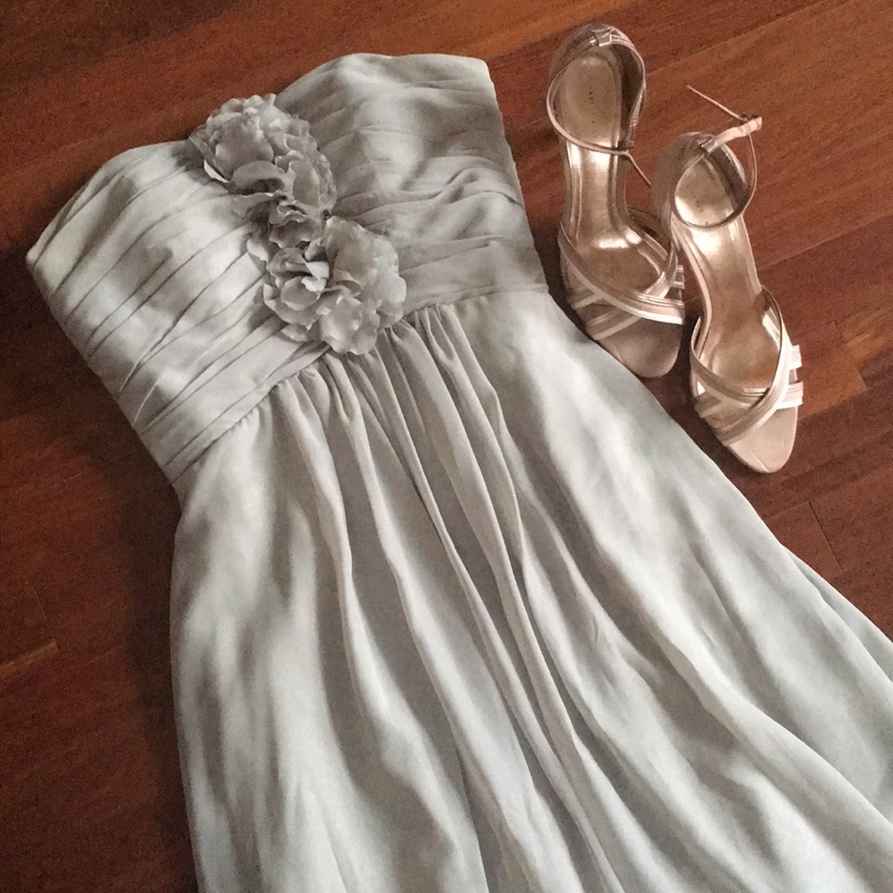 Chiffon Floor-Length Strapless Dress